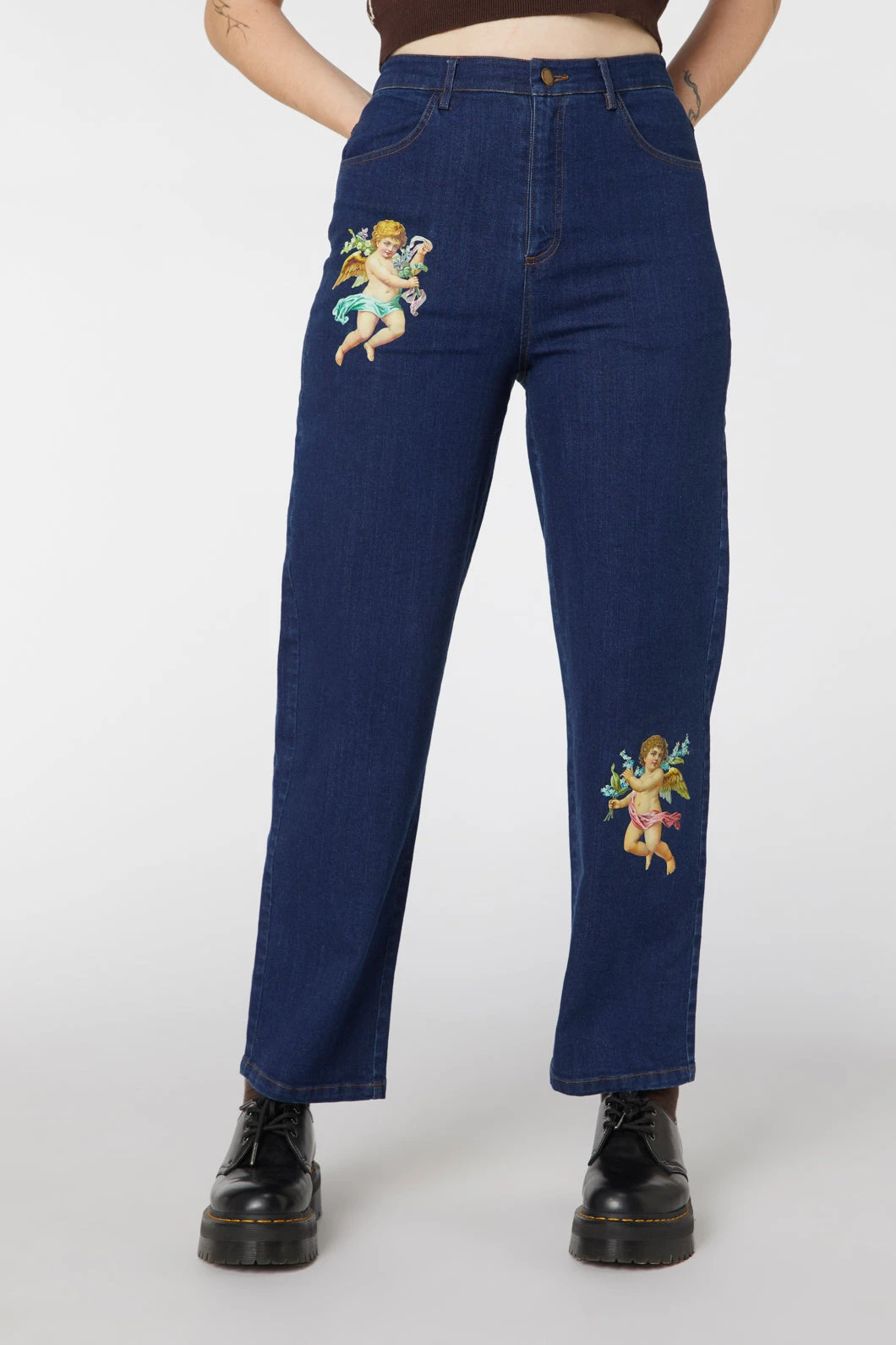 Denim Cherub Print Jean 1 Denim Cherub Print Jean
