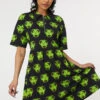 Biohazard Print Smock Dress