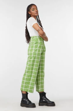 Dazed Tartan Wide Leg Pant 7 Dazed Tartan Wide Leg Pant -Molly Bracken Clothing Shop DGFU210007 016 5