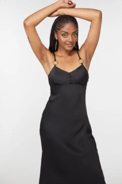 Lizzie Satin Bias Cut Dress -Molly Bracken Clothing Shop DGFU228005 001 4