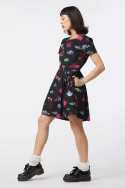 Deep Sea Pleated Dress -Molly Bracken Clothing Shop DGFV007405 001 5