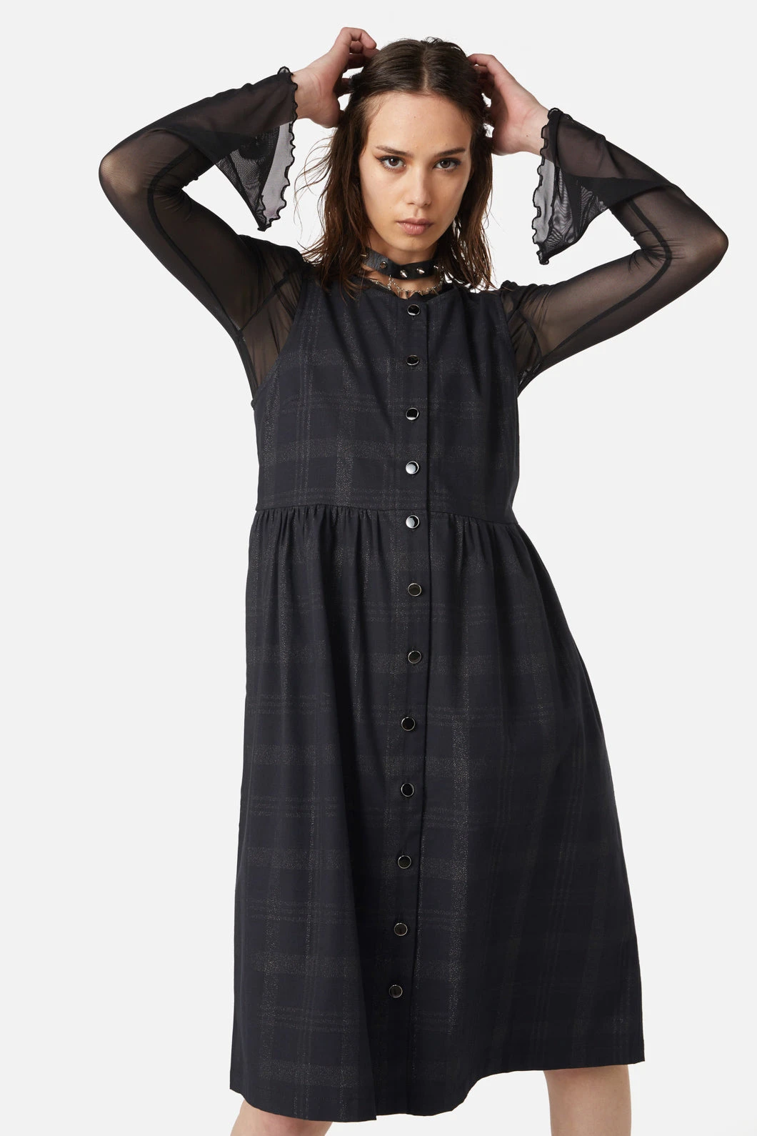 High Society Tartan Pinny Dress 2 High Society Tartan Pinny Dress - Image 2