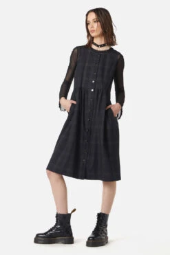 High Society Tartan Pinny Dress 7 High Society Tartan Pinny Dress -Molly Bracken Clothing Shop DGFW095 001 003