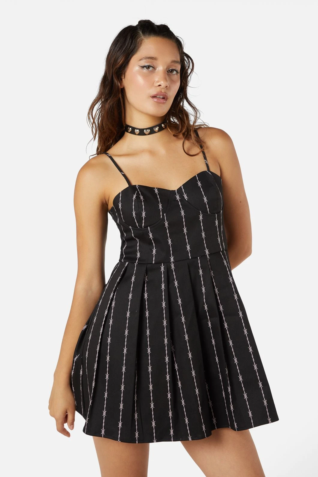 Barb Wire Bustier Pleated Dress 1 Barb Wire Bustier Pleated Dress