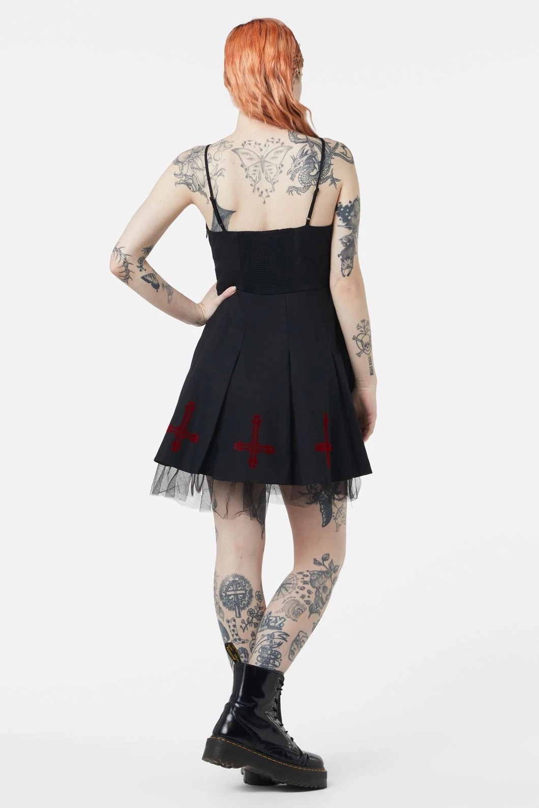 Hail Lilith Flocked Hem Bustier Dress 4 Hail Lilith Flocked Hem Bustier Dress - Image 4