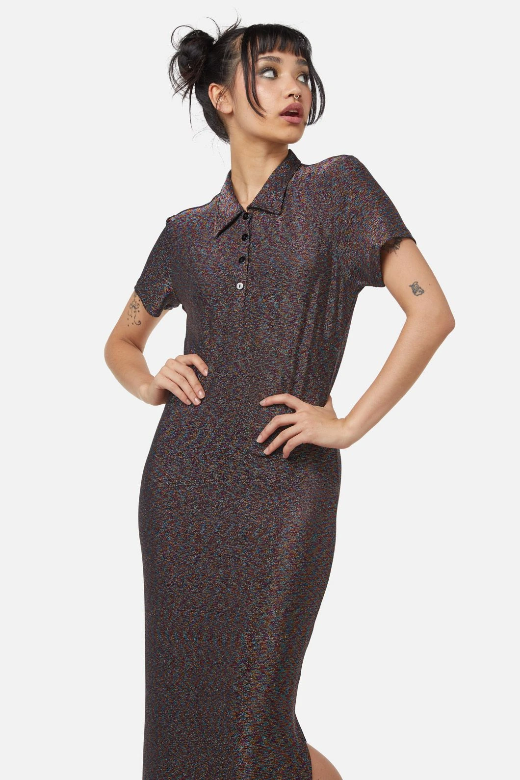 Glitter Mesh Midi Dress 7 Glitter Mesh Midi Dress - Image 7