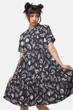 Body Fossils Printed Dress -Molly Bracken Clothing Shop DGFX087 001 1