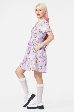 Kitsch Kitty Print Dress -Molly Bracken Clothing Shop DGFY434 005 3