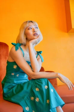 Pattie Embroidered Midi Dress 11 Pattie Embroidered Midi Dress -Molly Bracken Clothing Shop PGFV155105 016 2