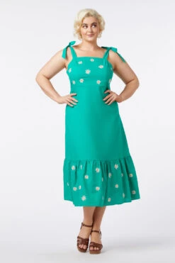 Pattie Embroidered Midi Dress 15 Pattie Embroidered Midi Dress -Molly Bracken Clothing Shop PGFV155105 016 7