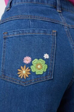 Bridgette Embroidered Jean 11 Bridgette Embroidered Jean -Molly Bracken Clothing Shop PGFV302 059 6