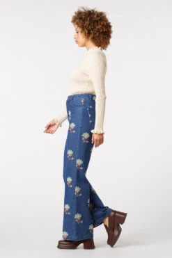 Retro Flora Flare Jean -Molly Bracken Clothing Shop PGFV441 653 3