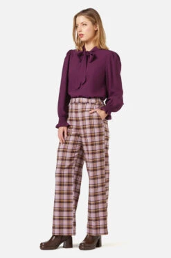 Jeannie Check Pant -Molly Bracken Clothing Shop PGFX294 087 3