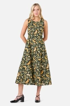 Yvette Butterfly Midi Dress -Molly Bracken Clothing Shop PGFZ028 008 11