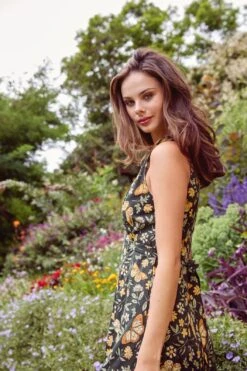 Yvette Butterfly Midi Dress -Molly Bracken Clothing Shop PGFZ028 008 3