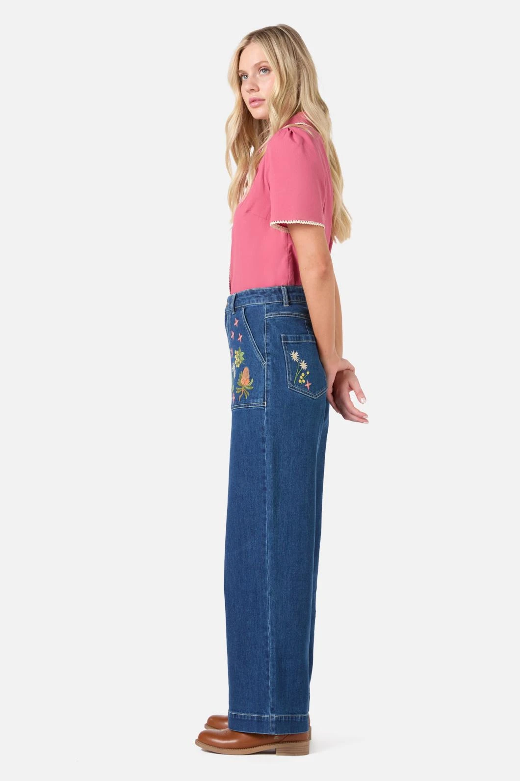 Native Embroidered Denim Jean 3 Native Embroidered Denim Jean - Image 3
