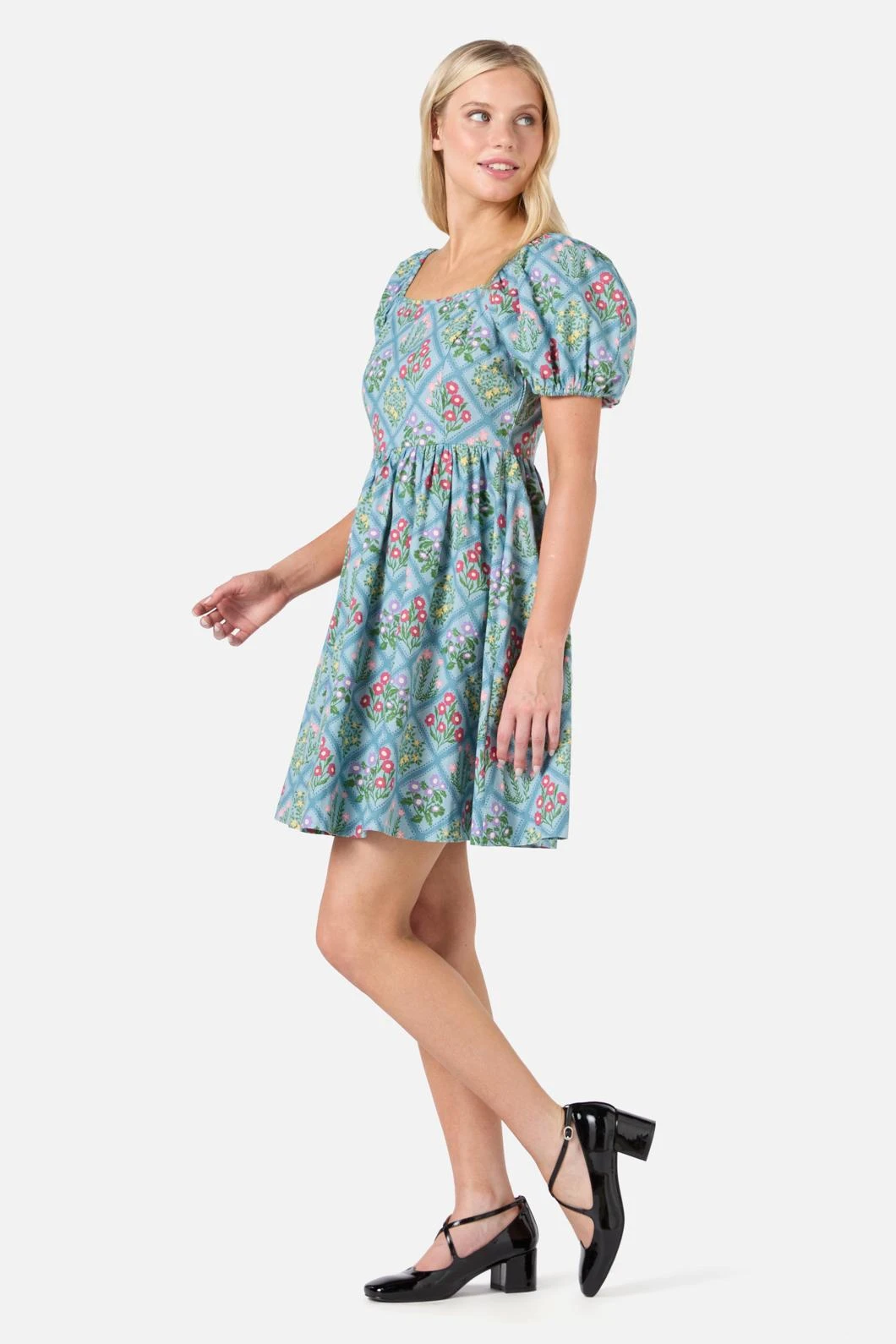 Lattice Floral Mini Dress 3 Lattice Floral Mini Dress - Image 3