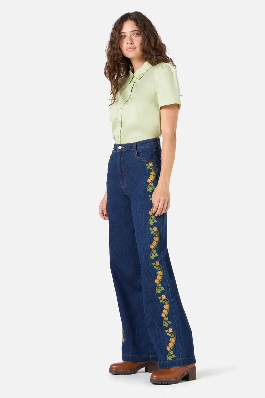Flower Child Embroidered Jean 5 Flower Child Embroidered Jean - Image 5