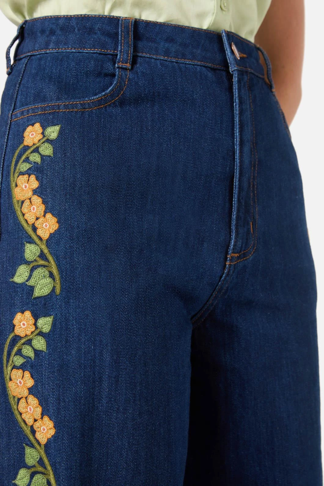 Flower Child Embroidered Jean 7 Flower Child Embroidered Jean - Image 7