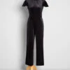 No Brand Shine With Me Velvet Jumpsuit