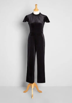 No Brand Shine With Me Velvet Jumpsuit
