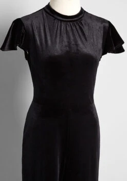 No Brand Shine With Me Velvet Jumpsuit -Molly Bracken Clothing Shop b99276e8af63c52da512bda6cf041f2b