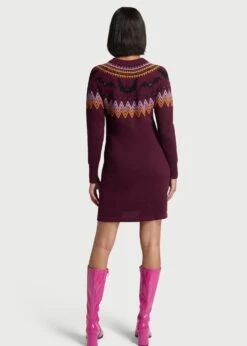 It Be Like 'Bat' Fair Isle Sweater Dress -Molly Bracken Clothing Shop mcs1215 c40013 2