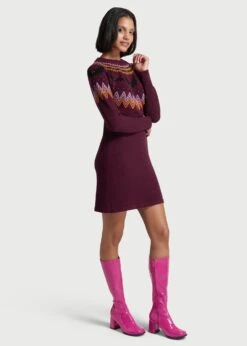 It Be Like 'Bat' Fair Isle Sweater Dress -Molly Bracken Clothing Shop mcs1215 c40013 3