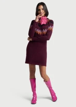 It Be Like 'Bat' Fair Isle Sweater Dress -Molly Bracken Clothing Shop mcs1215 c40013 5